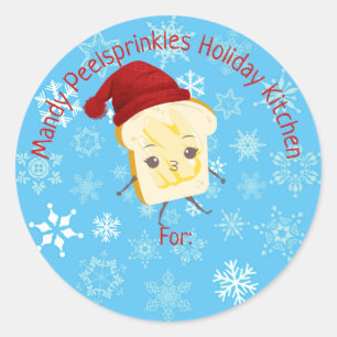 Schattige pet uit de keuken van het eten ronde sticker