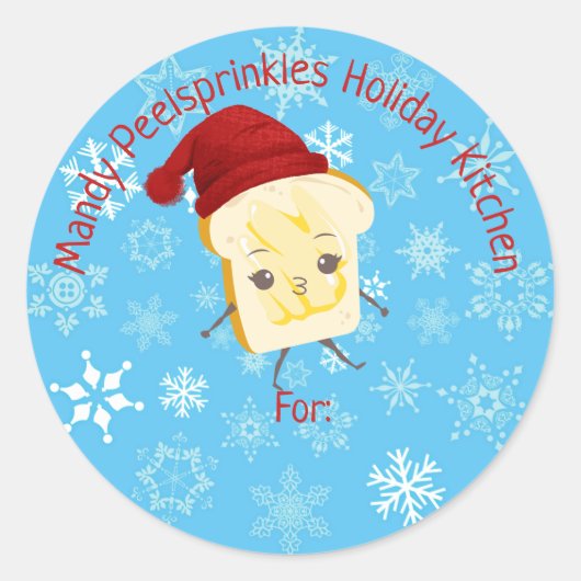 Schattige pet uit de keuken van het eten ronde sticker (Voorkant)