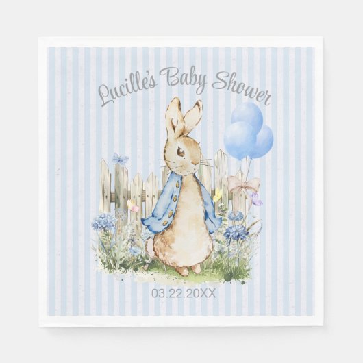 Schattige Peter Rabbit Baby shower Boy Servet (Voorkant)