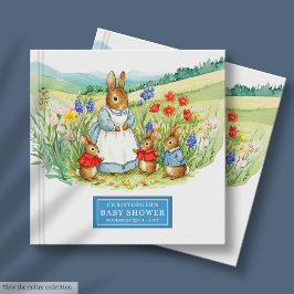 Schattige Peter Rabbit Baby shower gastenboek voor