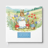 Schattige Peter Rabbit Baby shower gastenboek voor (Voorkant)
