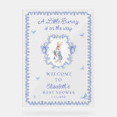 Schattige Peter Rabbit Boy Baby shower Welkom Acryl Bord (Voorkant)