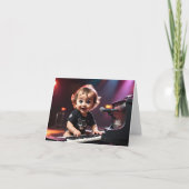 Schattige Peuter die op de Toetsen Speelt Lege Gro Kaart (Voorkant)