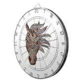 Schattige pfergekopf gemetalliseerde paardenkop dartbord (Voorkant Rechts)