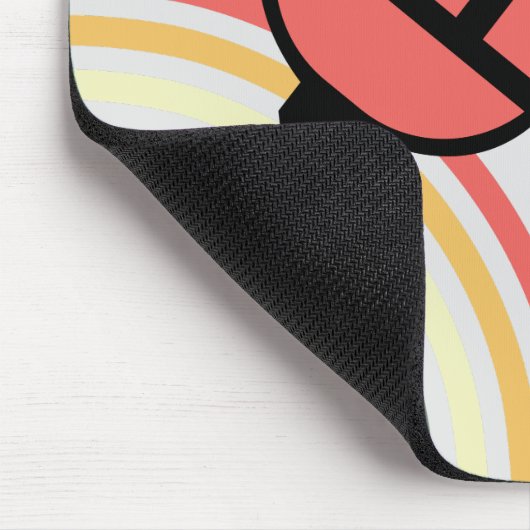 Schattige Pickleball classic 80s striped tekst toe Muismat (Hoek)