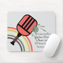 Schattige Pickleball classic 80s striped tekst toe Muismat