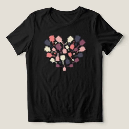 Schattige Pickleball Paddle Hart Tri-Blend Shirt (Design voorkant)