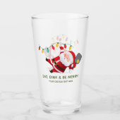 Schattige Pickleball Santa Christmas Glas (Voorkant)