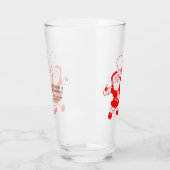 Schattige Pickleball Santa Christmas Glas (Links)