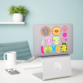 Schattige pickleball sticker sheet 003, groot (Laptop op bureau)