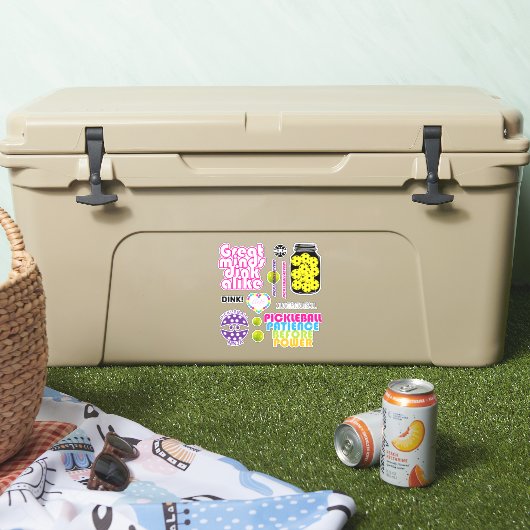 Schattige pickleball sticker sheet 007, groot (Koeler)