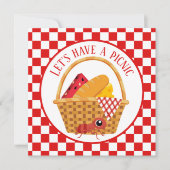 schattige picknick kaart (Voorkant)