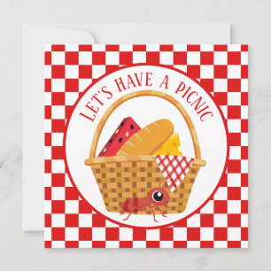 schattige picknick kaart