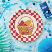 schattige picknick papieren bordje (Feest)