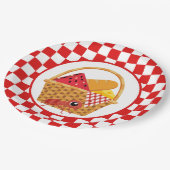 schattige picknick papieren bordje (Gekanteld)