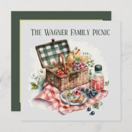 schattige picknick party liefhebbers Papieren Bord Kaart