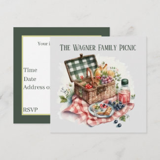 schattige picknick party liefhebbers Papieren Bord Kaart
