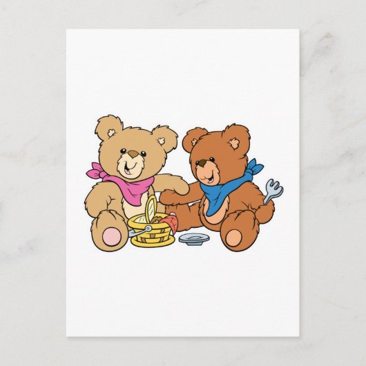 Schattige Picknickberen Briefkaart (Voorkant)