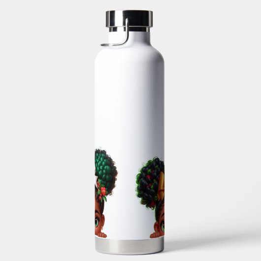 SCHATTIGE PIEPEND AFRIKAANS AMERIKAANS MEISJE WATERFLES (Rechts)