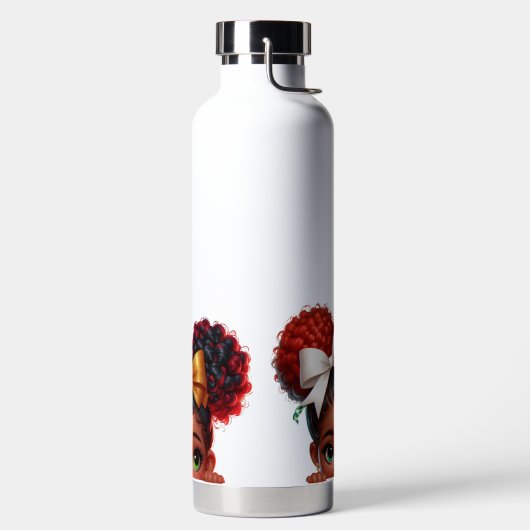 SCHATTIGE PIEPEND AFRIKAANS AMERIKAANS MEISJE WATERFLES (Links)