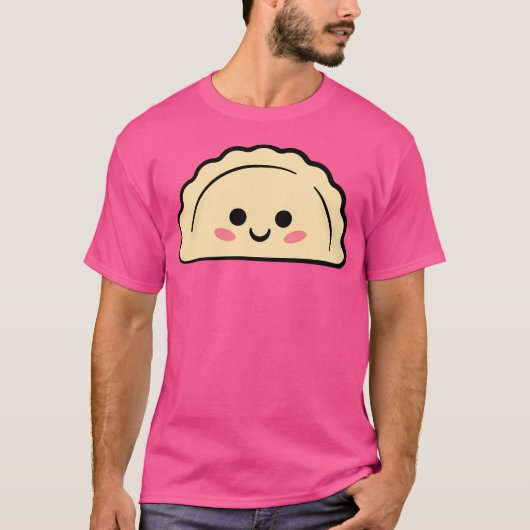 Schattige Pierogi Kawaii Pools ontwerp T-shirt (Voorkant)