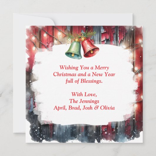 Schattige Pig and Chicken Christmas Boerderij gepe (Achterkant)