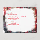 Schattige Pig and Chicken Christmas Boerderij gepe Briefkaart (Achterkant)