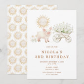 Schattige Pig Wheelbarrow verjaardagsfeestje Kaart (Voorkant / Achterkant)