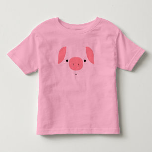 Schattige Piggy Roze Verjaardags Meisje Kinder Shirts