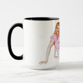 Schattige pin-up meisje mok (Links)