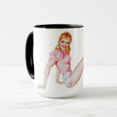 Schattige pin-up meisje mok (Voorkant links)