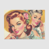  Schattige Pin-up Meisjes Tissuepapier (Voorkant)