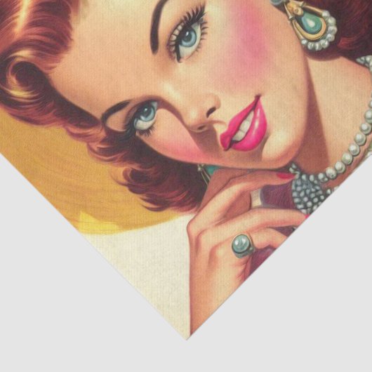  Schattige Pin-up Meisjes Tissuepapier (Detail)
