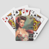 Schattige Pin-Up Schilderen Pokerkaarten (Achterkant)