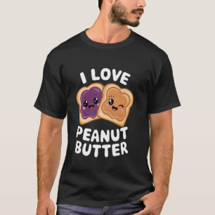 Schattige Pindakaas&Jam Toast Cartoon voor Eten T-shirt