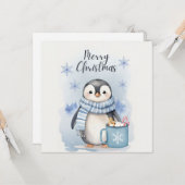 "Schattige Pinguïn 3" Kaart (Voorkant / Achterkant in situ)