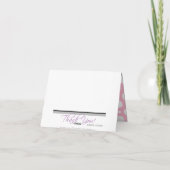 Schattige Pinguïn aangepast Roze Polka Dot Kaarten (Achterkant)