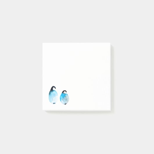 Schattige pinguïn aquarel kunst post-it® notes (Voorkant)
