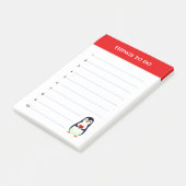 Schattige Pinguïn & Bewerkbare Dingen Om Te Doen N Post-it® Notes (Schuin)