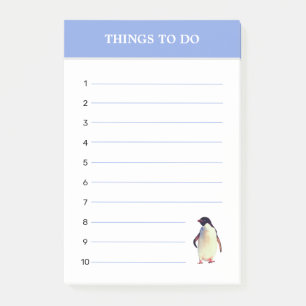 Schattige Pinguïn & Bewerkbare Taken Post-it Notit Post-it® Notes