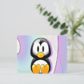 Schattige pinguïn briefkaart (Staand voorkant)