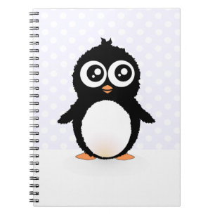 Schattige pinguïn cartoon notitieboek