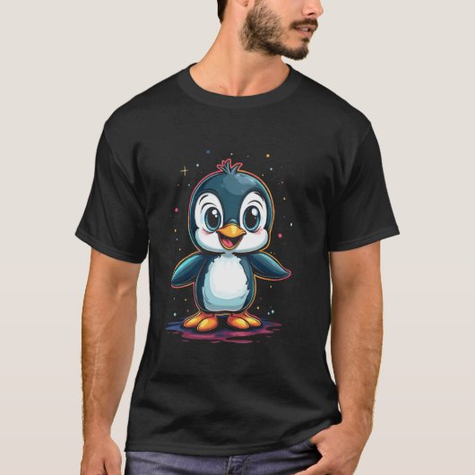 Schattige pinguïn cartoon t-shirt (Voorkant)