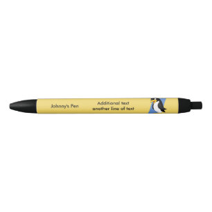 Schattige pinguïn cartoon zwarte inkt pen