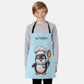 Schattige Pinguïn Chef Personaliseer Kinderen Scho Schort (Gedragen)