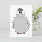Schattige pinguïn chick kaart (Staand voorkant)