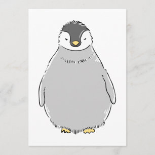 Schattige pinguïn chick kaart