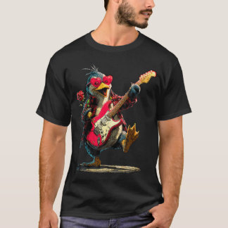 Schattige pinguïn die gitaar speelt Gitarist Dier T-shirt