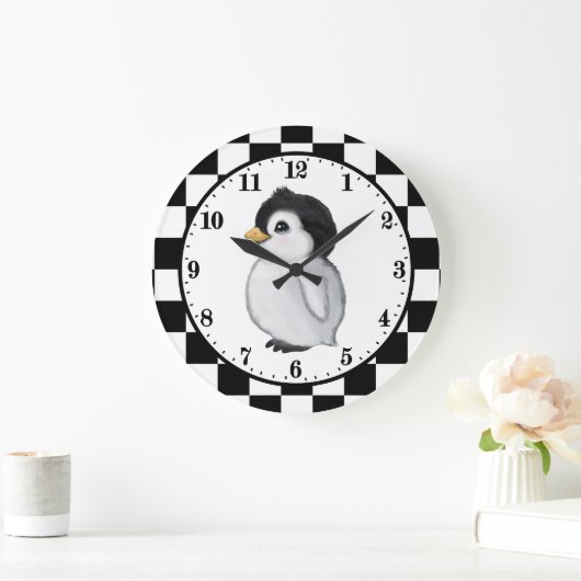 schattige pinguïn grote klok (Huis)