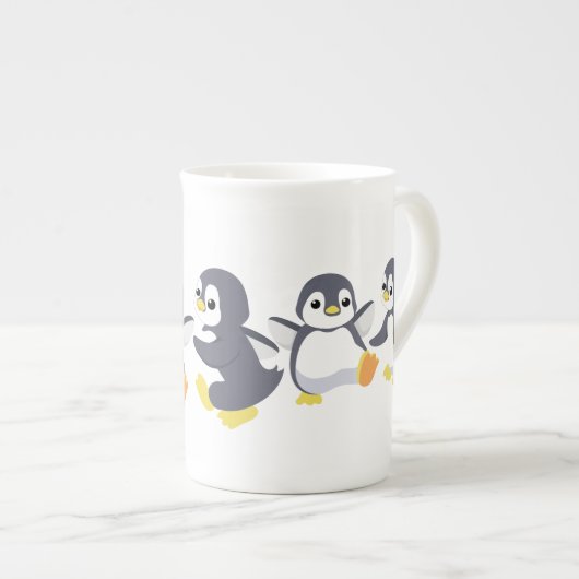 schattige pinguïn houdt van dier porselein kop (Voorkant rechts)